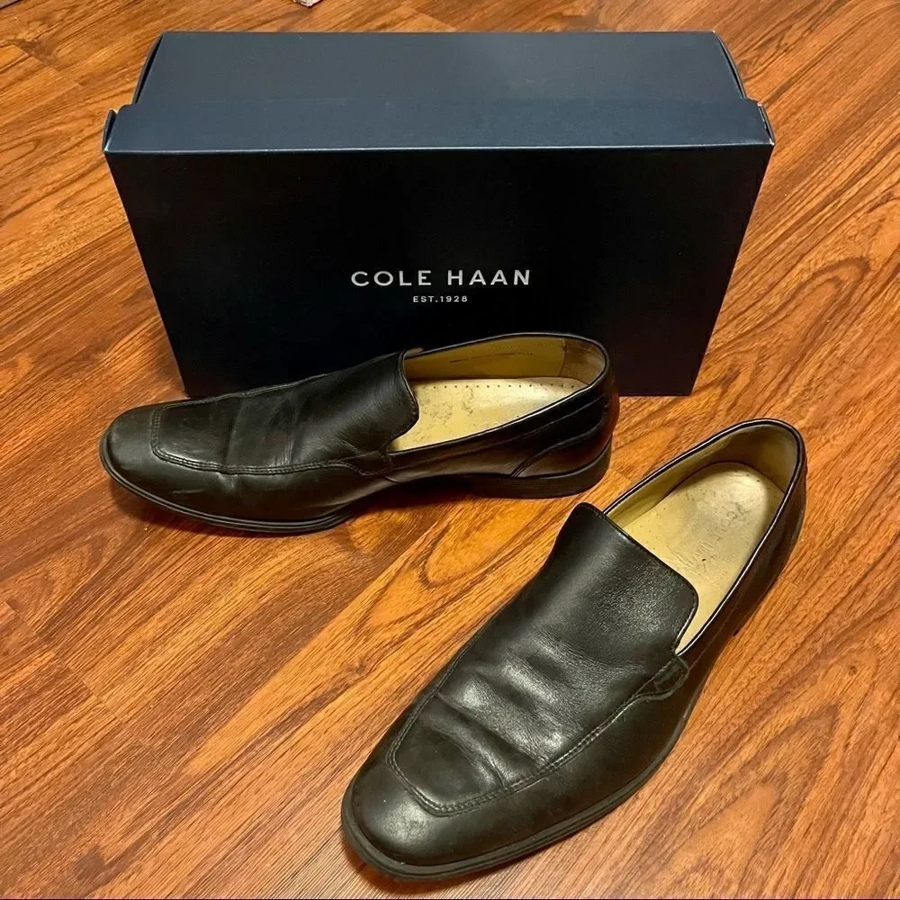 Cole Haan Black Leather Loafer Shoes Size 10.5M - Picture 3 of 7